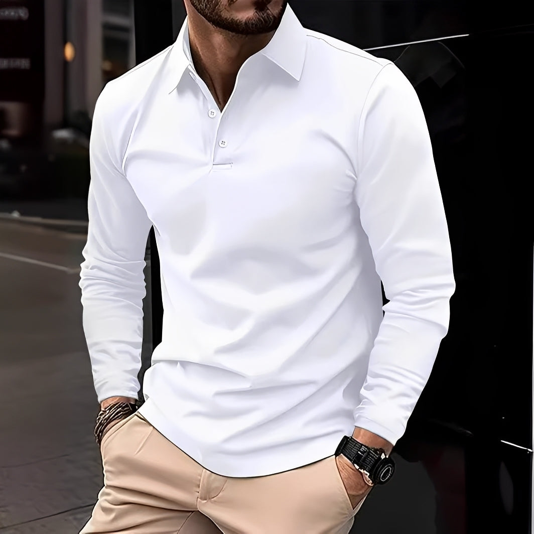 Conner – Men's long-sleeve polo shirt – Casual and comfy