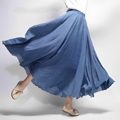 Alina - Flowy Bohemian Maxi Skirt