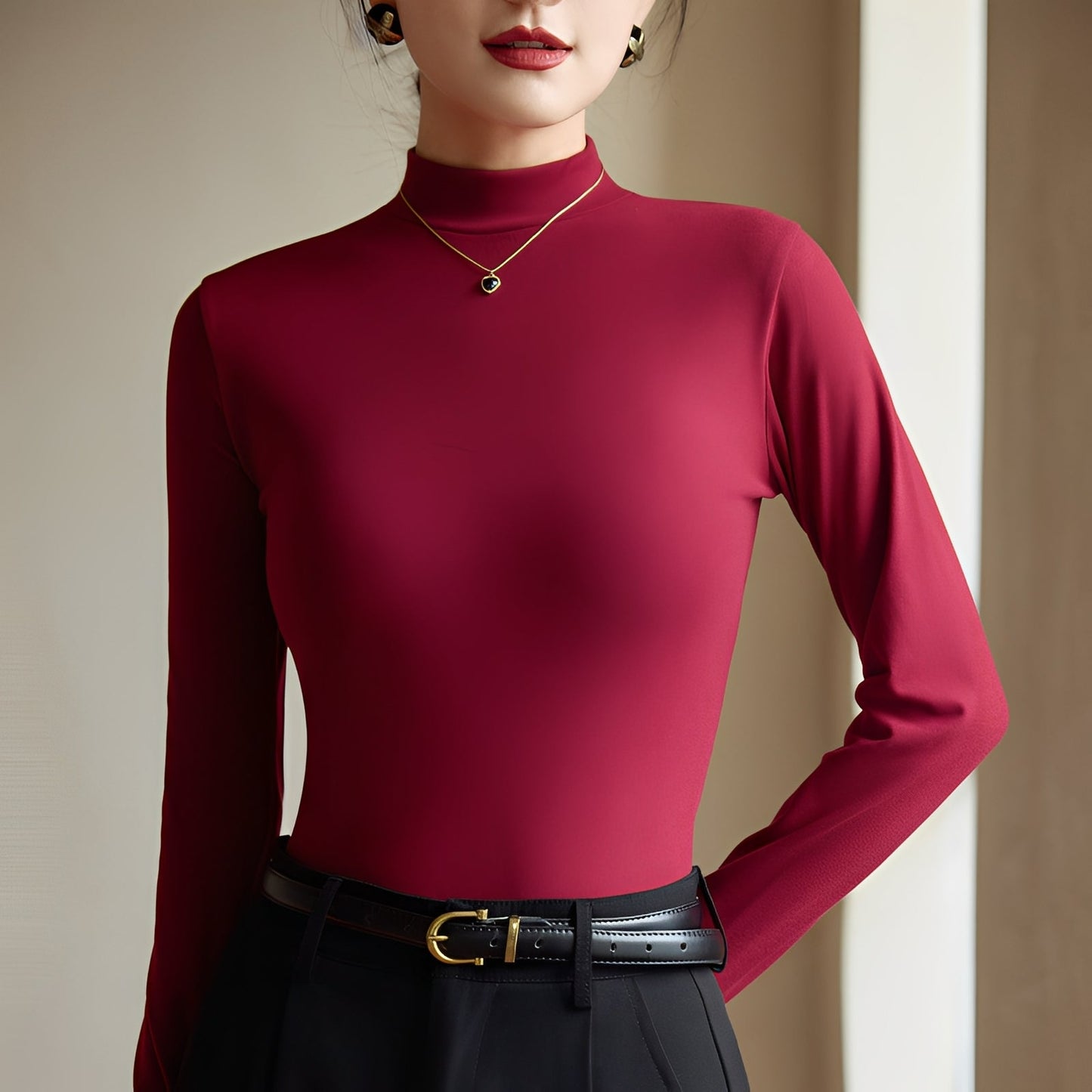 Antonette - Trendy turtleneck top