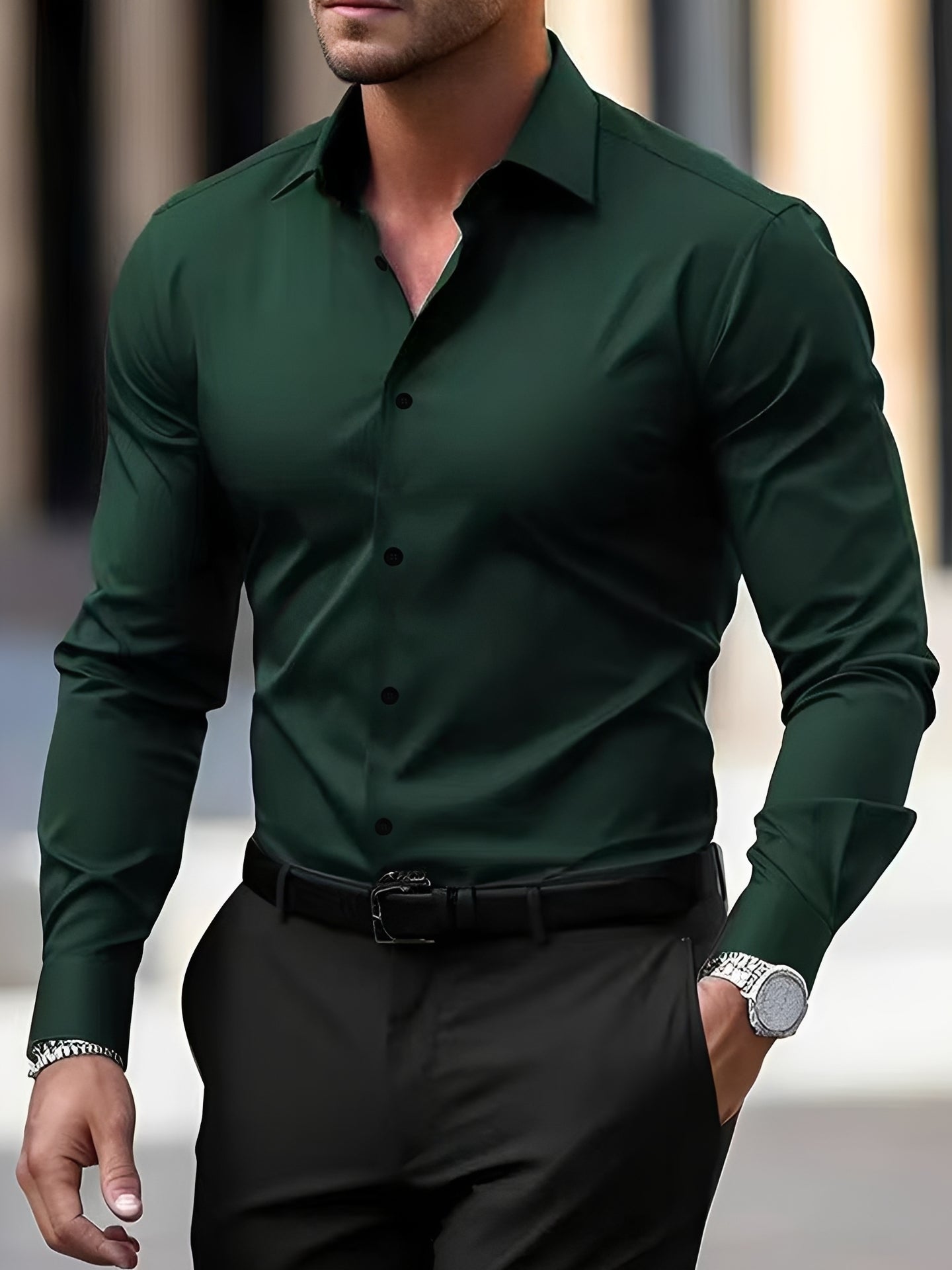 Jeremy – Men's long-sleeve shirt – for both casual and formal use