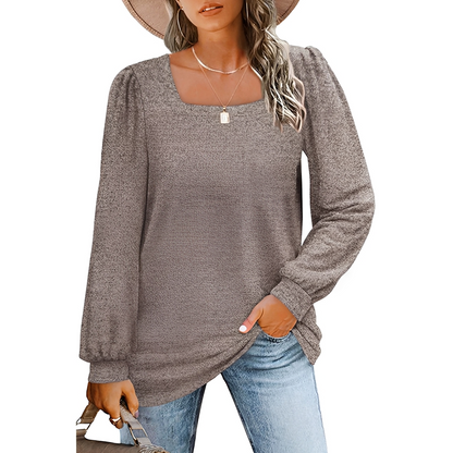 Jaylin - Trendy Square Neckline Shirt