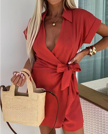 Christa - Casual Loose Wrap Jumpsuit