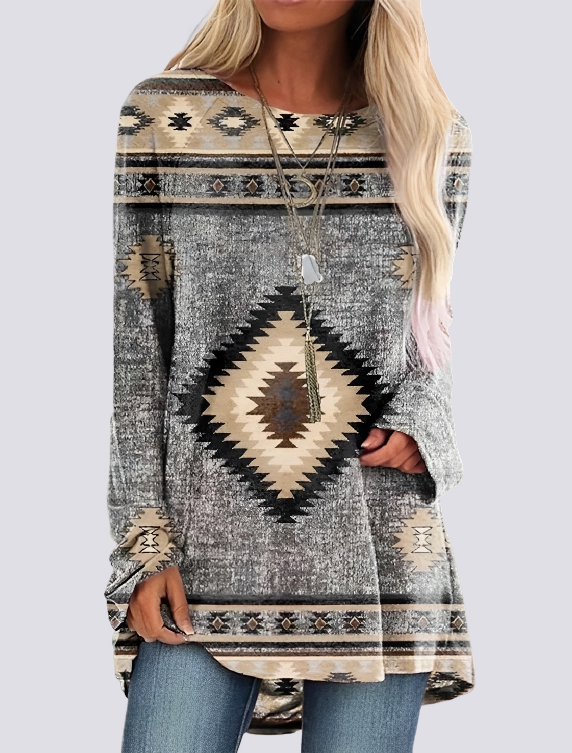Monica - Trendy Ethnic Shirt Dress