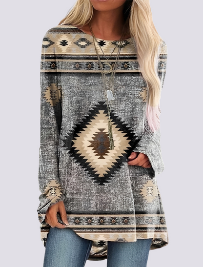 Monica - Trendy Ethnic Shirt Dress