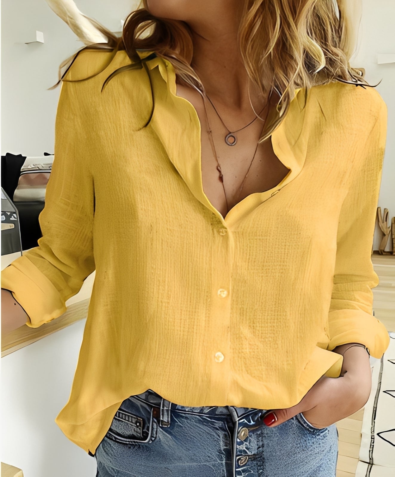 Sandra – Women's long-sleeve shirt – Casual and laid-back