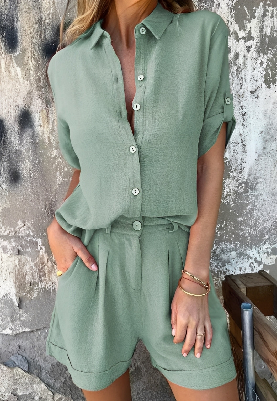Minnie - Relaxed Blouse and Shorts Set