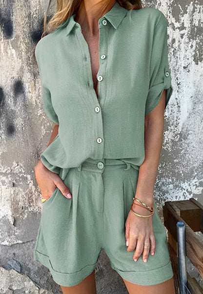 Minnie - Relaxed Blouse and Shorts Set