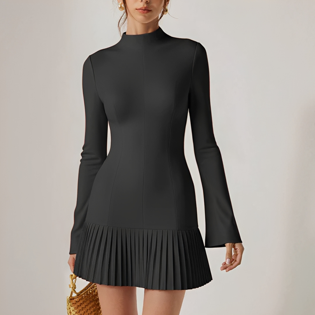 Elva - Trendy Pleated Mini Dress