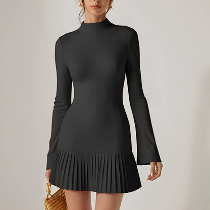 Elva - Trendy Pleated Mini Dress