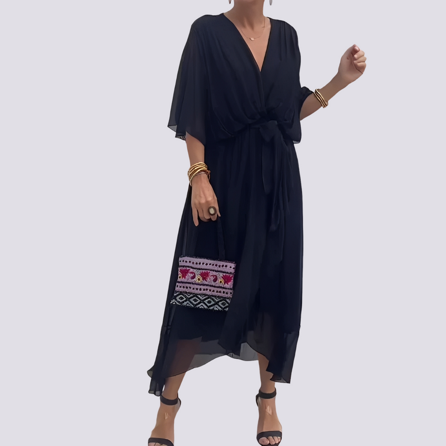 Jane - Distinctive V-neck Dress