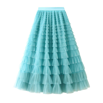 Nastia - Stylish A-line Skirt with Ruffles