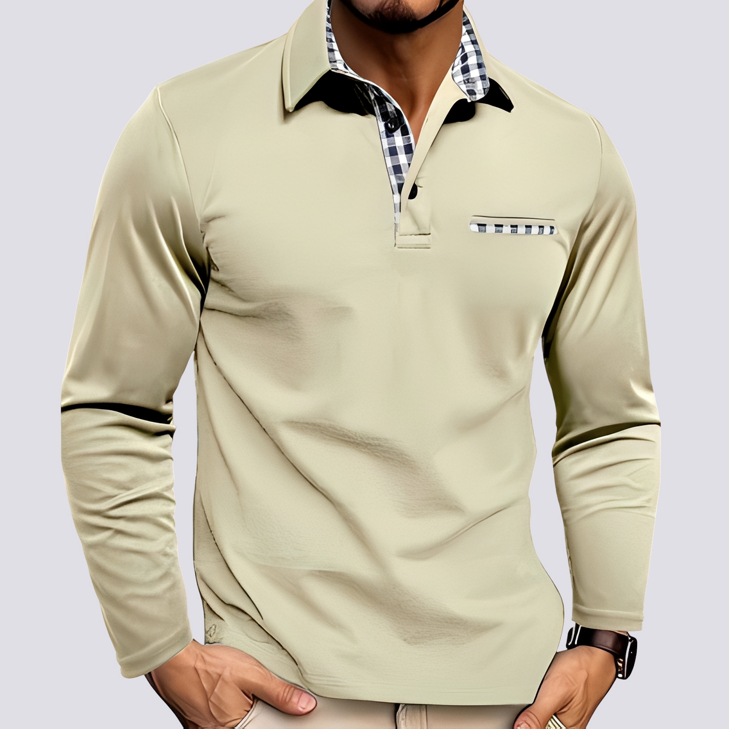 Mark – Men's polo shirt – Casual long-sleeve top