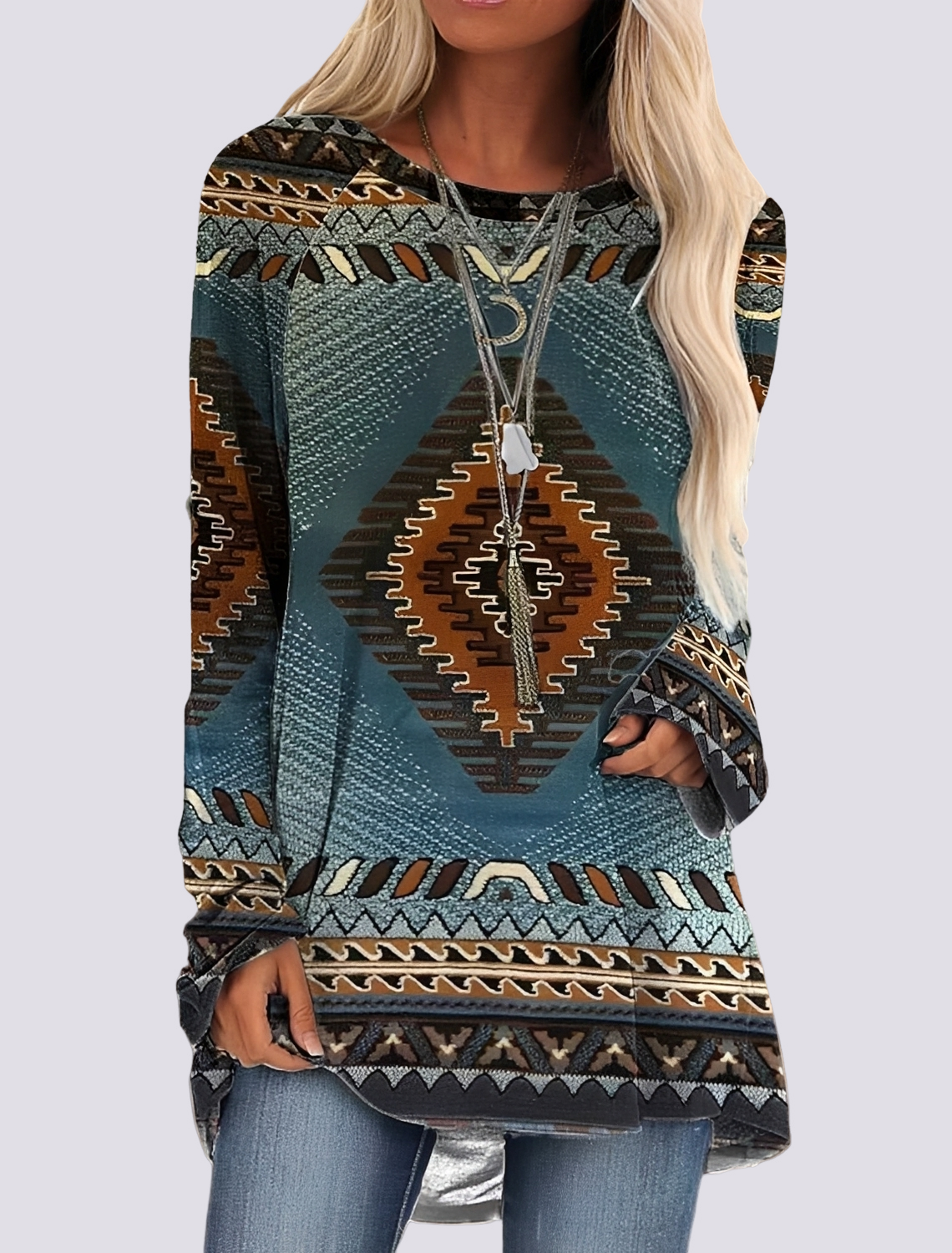 Monica - Trendy Ethnic Shirt Dress