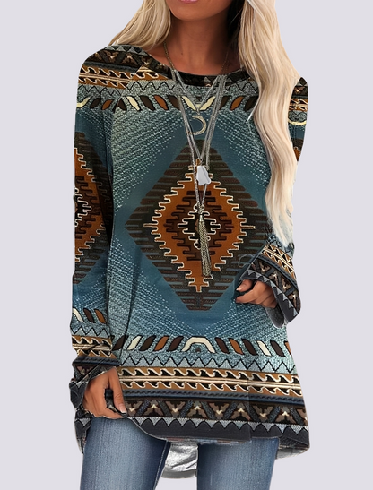 Monica - Trendy Ethnic Shirt Dress
