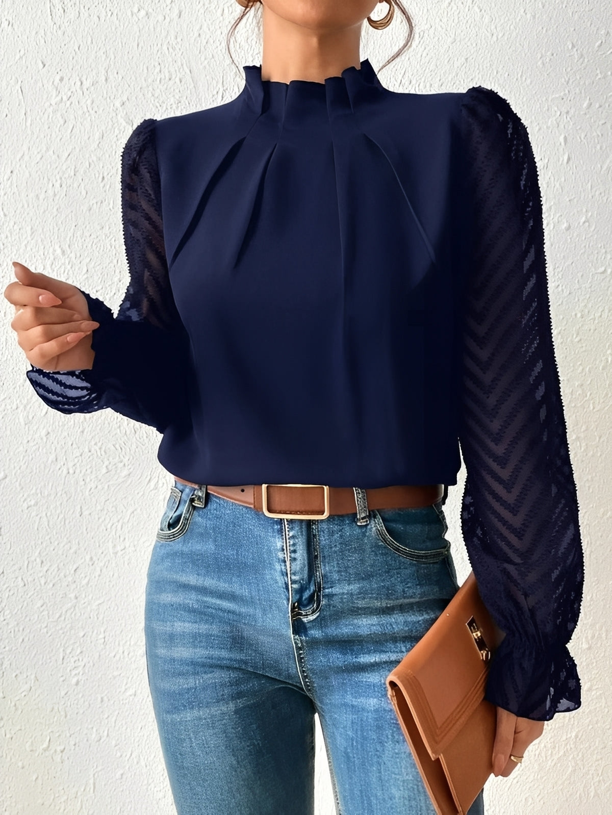 Bella - Long Sleeve Chiffon Top