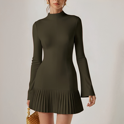 Elva - Trendy Pleated Mini Dress