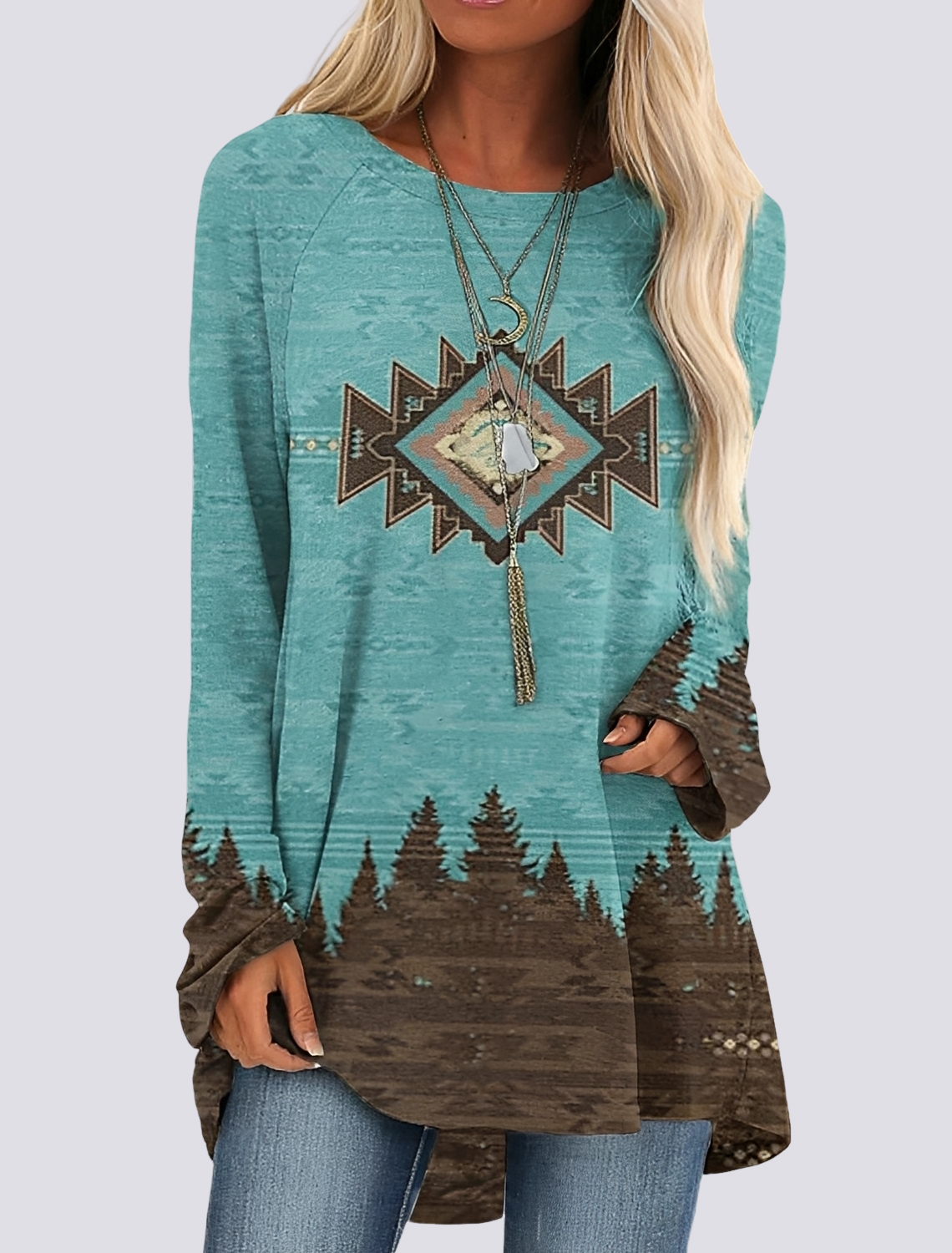 Monica - Trendy Ethnic Shirt Dress