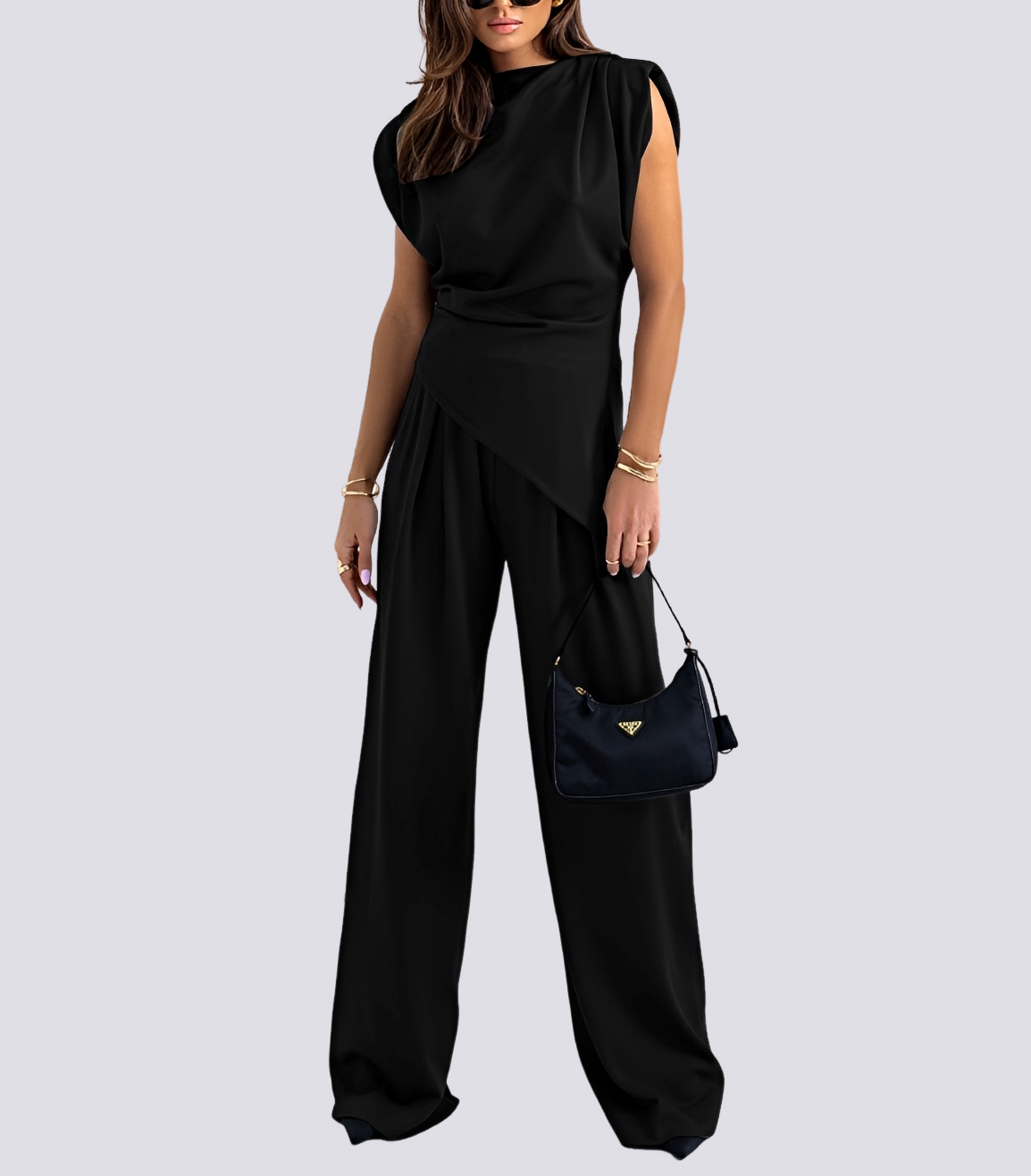 Fannie - Irregular Sleeveless Two-Piece Set