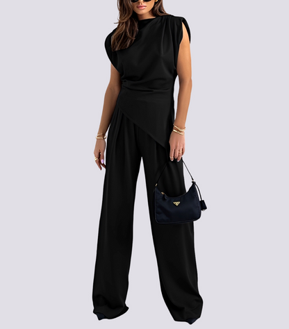 Fannie - Irregular Sleeveless Two-Piece Set
