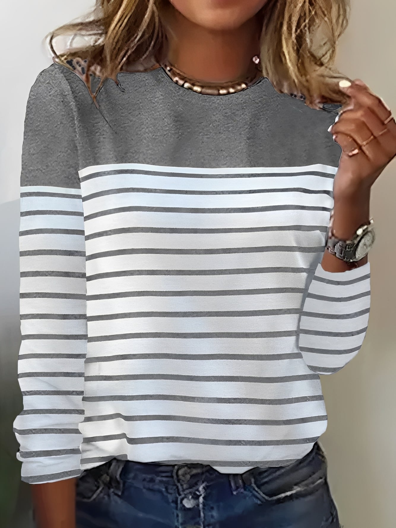 Samantha - Women's Long-Sleeve Shirt - Stylish and Casual