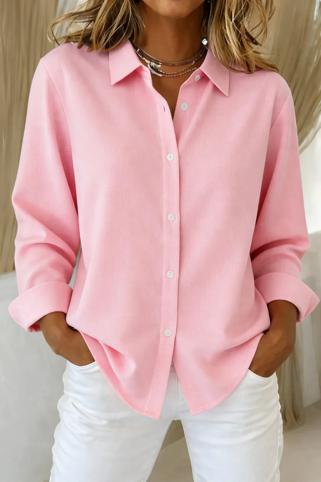 Sophie- Elegant Women's Blouse with Button Placket
