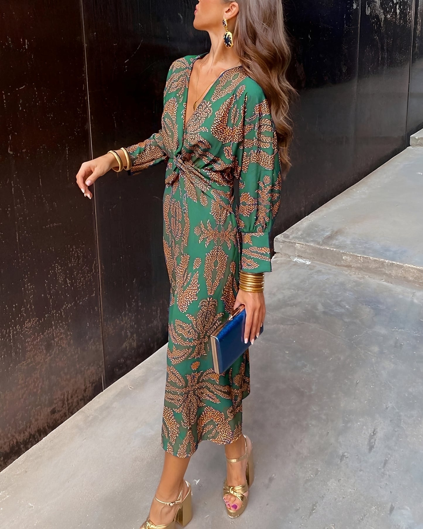 Yahya - Printed Long Midi Dress