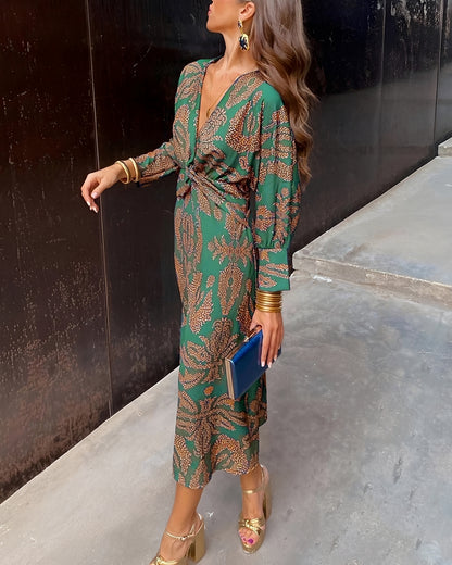 Yahya - Printed Long Midi Dress
