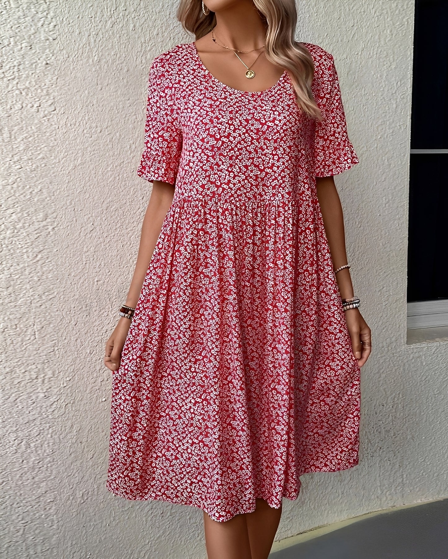 Michaela - Floral Print Midi Dress