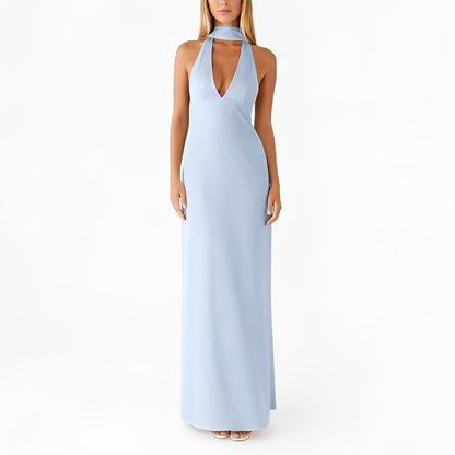 Amelie - Halter Neck Maxi Dress