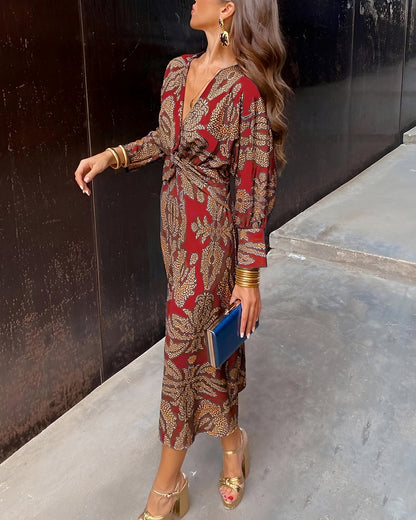 Yahya - Printed Long Midi Dress