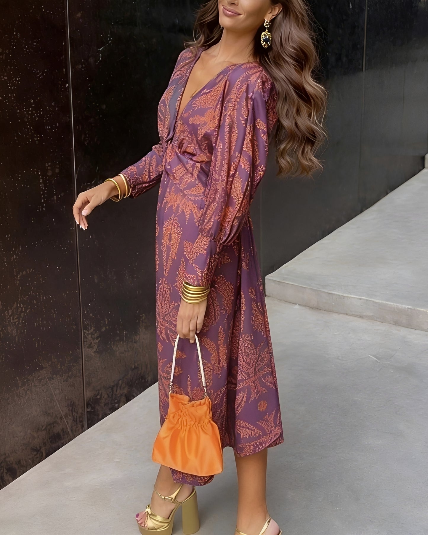 Yahya - Printed Long Midi Dress