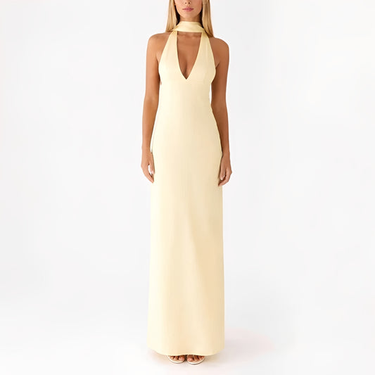 Amelie - Halter Neck Maxi Dress
