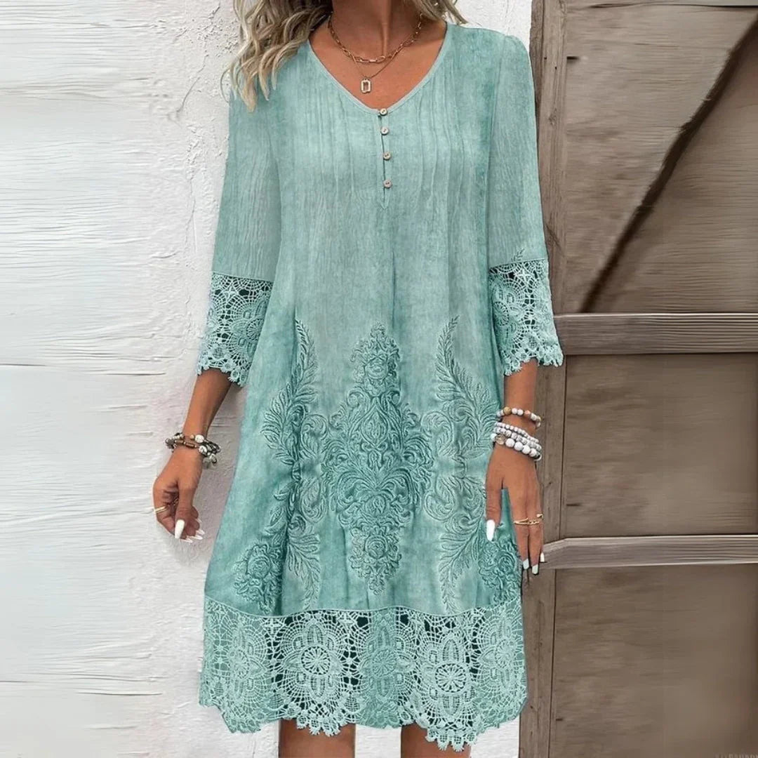 Jenna – Stylish Women's Dress with Lace Trim