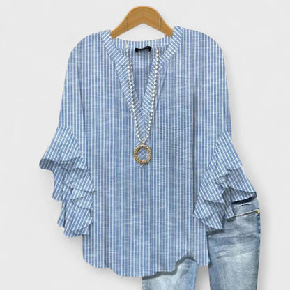 Kay- Elegant Women's Blouse with Floral Pattern
