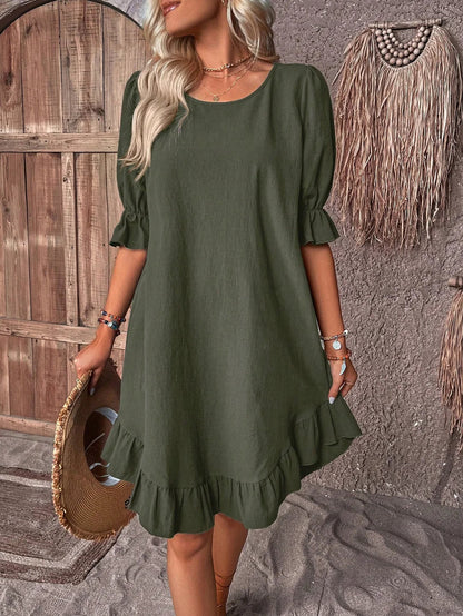 Joan – Elegant Women's Ruffle Dress