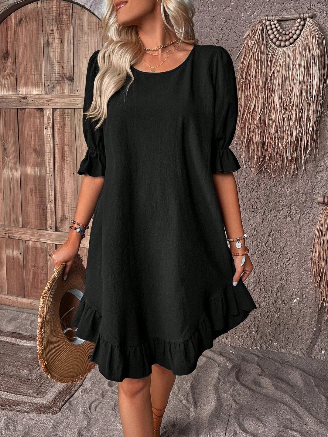 Joan – Elegant Women's Ruffle Dress