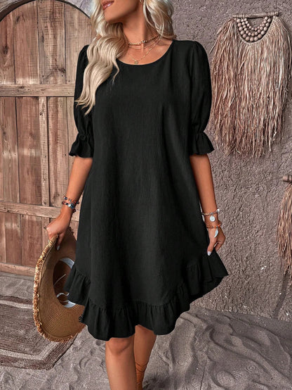 Joan – Elegant Women's Ruffle Dress
