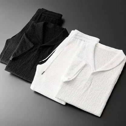 Luca - short-sleeve shirt and trousers with adjustable waist
