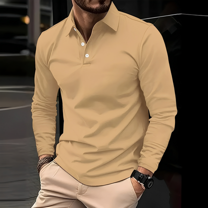 Conner – Men's long-sleeve polo shirt – Casual and comfy