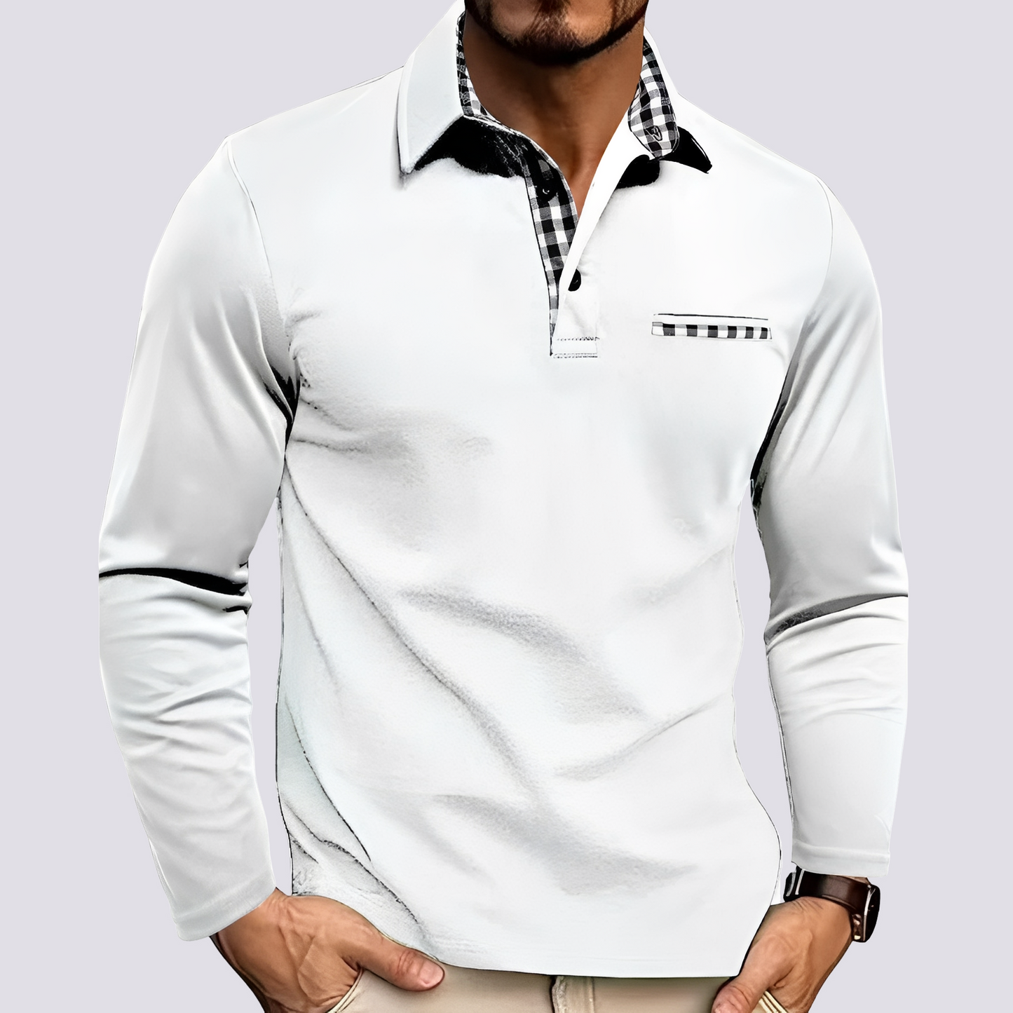 Mark – Men's polo shirt – Casual long-sleeve top