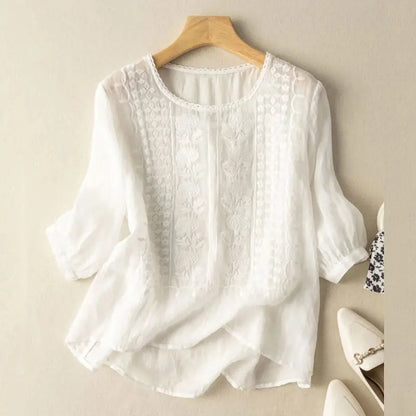 Sonia – Elegant Women's Lace Blouse