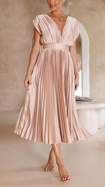 Maria – Elegant Women's Pleated Dress