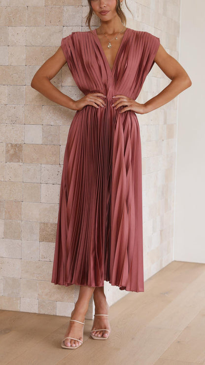 Maria – Elegant Women's Pleated Dress
