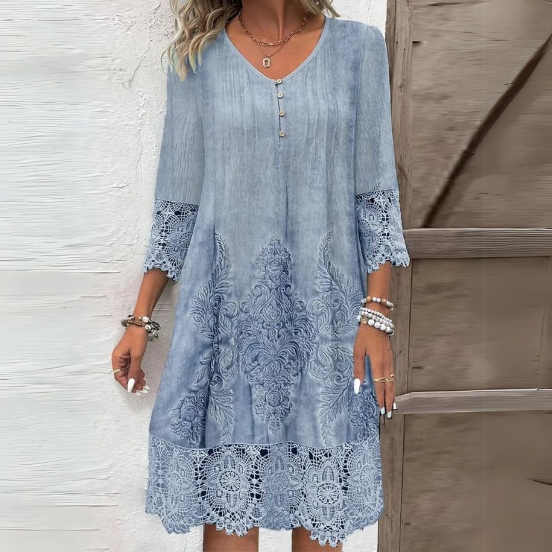 Jenna – Stylish Women's Dress with Lace Trim