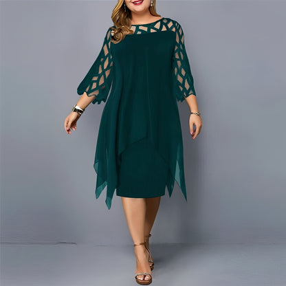 Eleanor - Stylish Chiffon Midi Dress