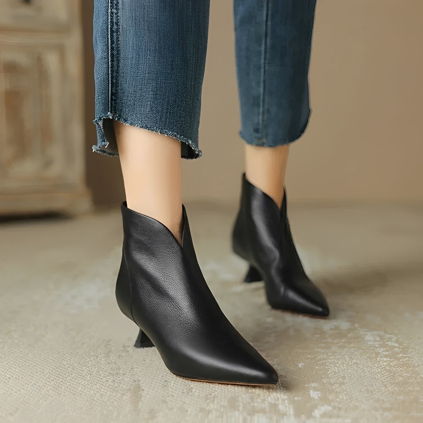 Samira - Stylish Heel Short Boots