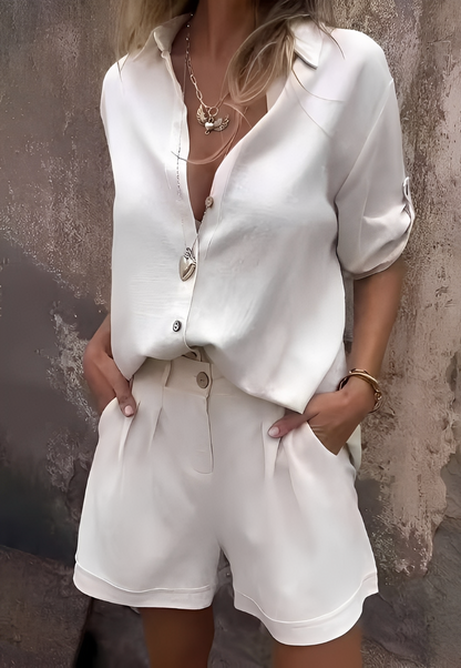 Minnie - Relaxed Blouse and Shorts Set