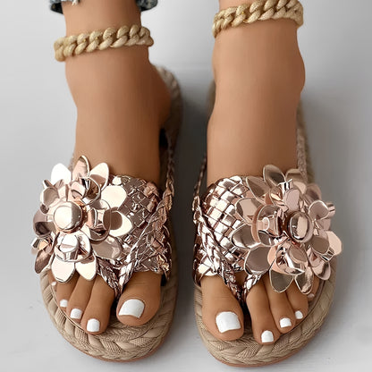 Saira - Casual Woven Flip Flops