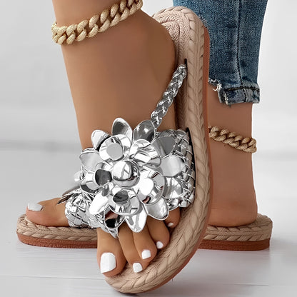 Saira - Casual Woven Flip Flops