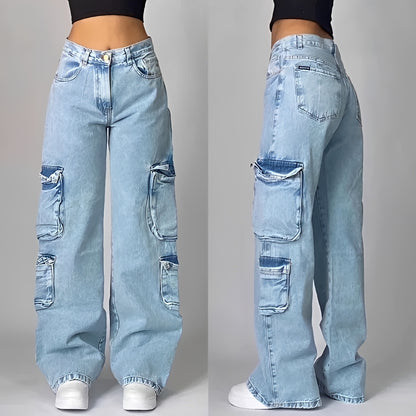 Elsie - Stylish Baggy Cargo Jeans